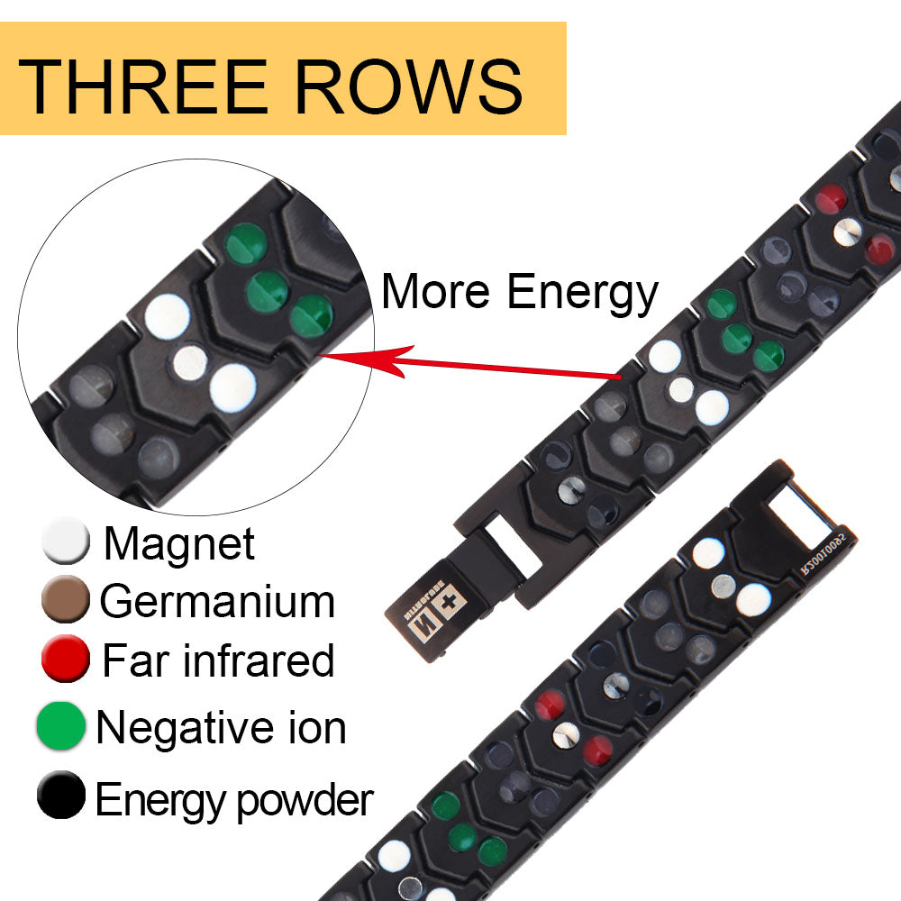 Ultra Strength Magnetic Therapy Bracelet - Titanium Series