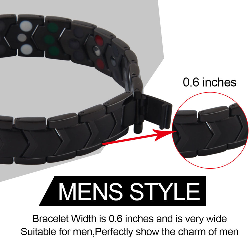 Ultra Strength Magnetic Therapy Bracelet - Titanium Series