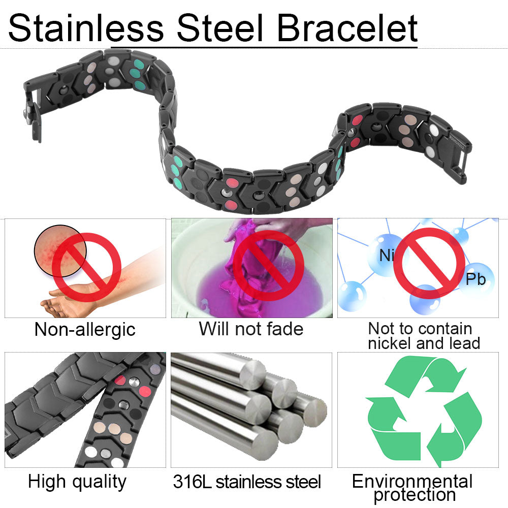 Ultra Strength Magnetic Therapy Bracelet - Titanium Series