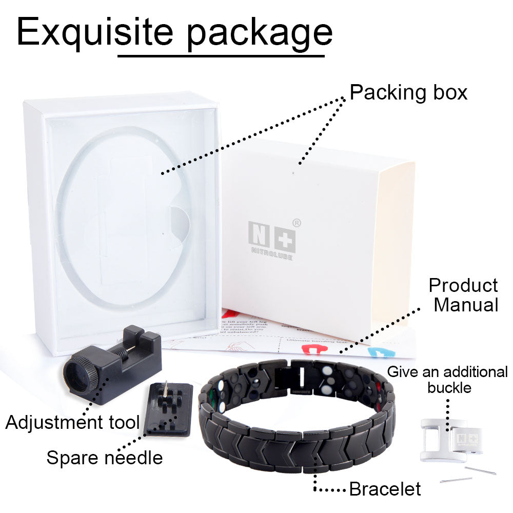 Ultra Strength Magnetic Therapy Bracelet - Titanium Series