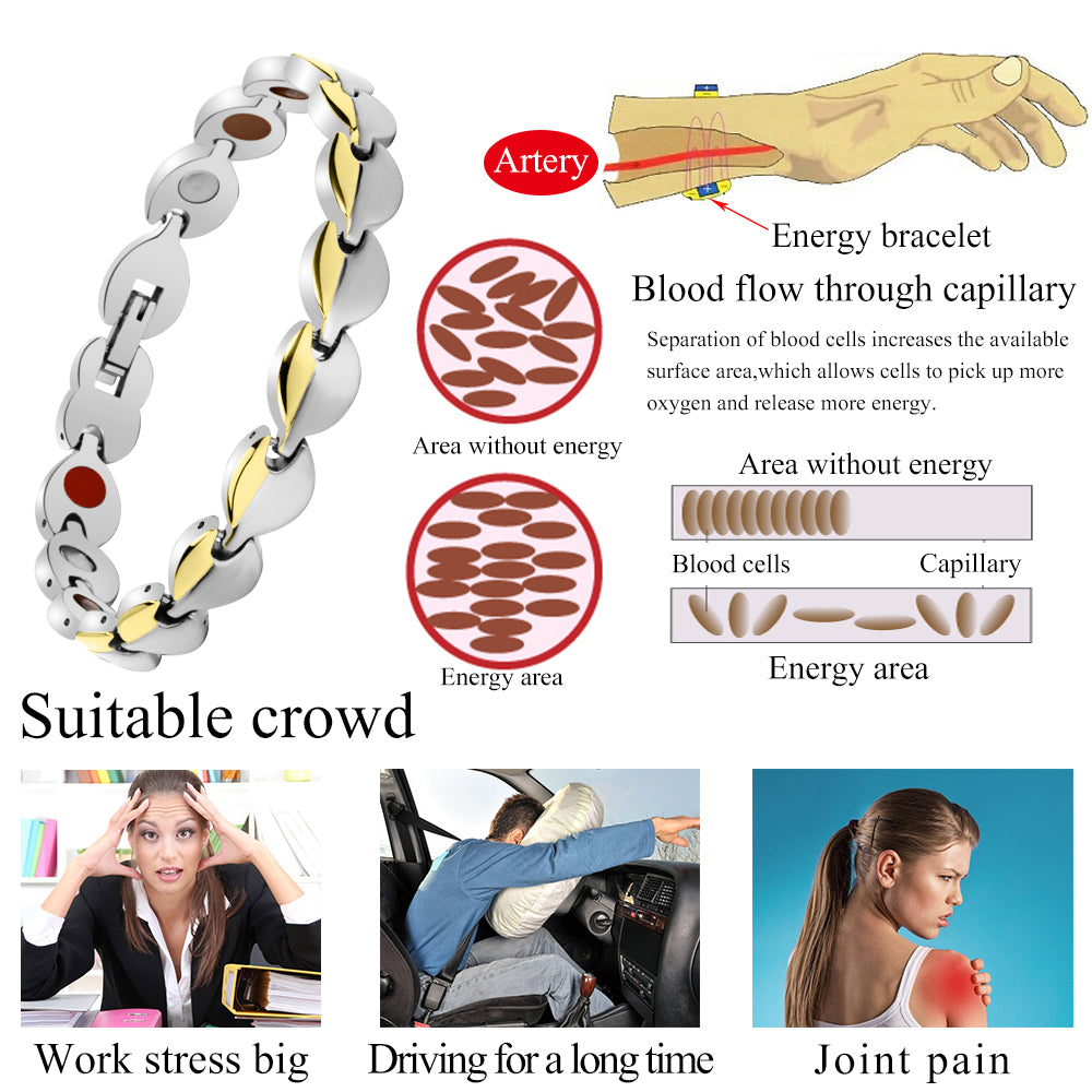 Dual Tone Magnetic Therapy Bracelet – Classic Series