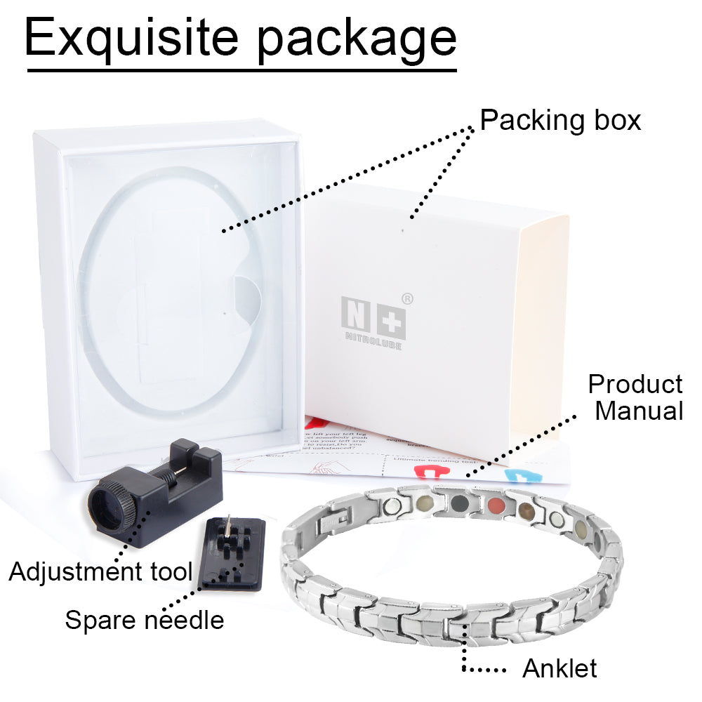 Snake Shape Magnetic Therapy Bracelet - Titanium Series
