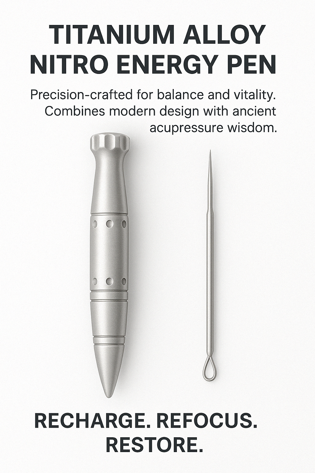 Titanium Nitro Energy Pen Multi-Function Acupressure & Self-Care Tool