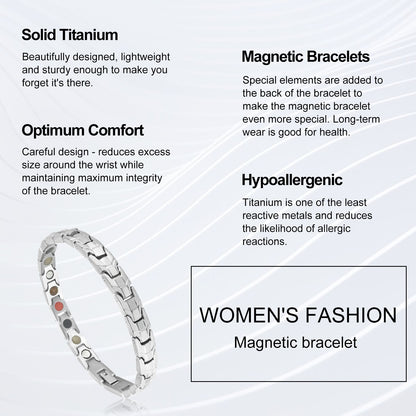 Snake Shape Magnetic Therapy Bracelet - Titanium Series