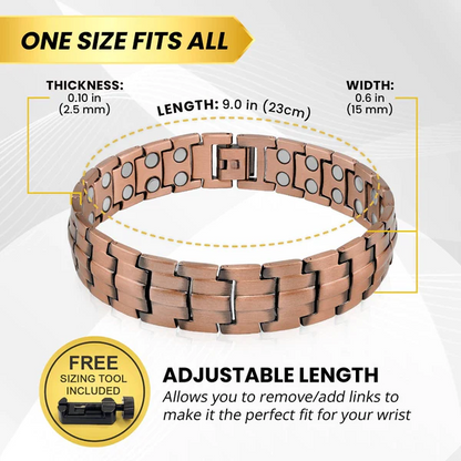 Max Strength Therapy Bracelet - Red Copper Series